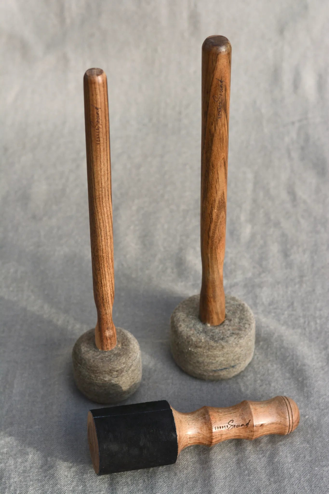 Sonner Sound Reiber und Schlägel im Dreier-Set von oben